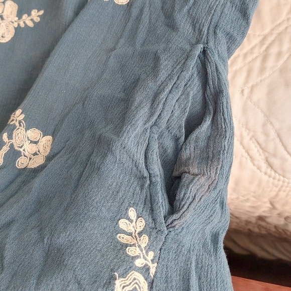 Altar'd State - Blue & White Floral Mini Dress Flowy - Picture 6 of 9